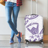 Aloha Hawaii Shaka Luggage Cover Hang Loose Purple Version - Polynesian Pride