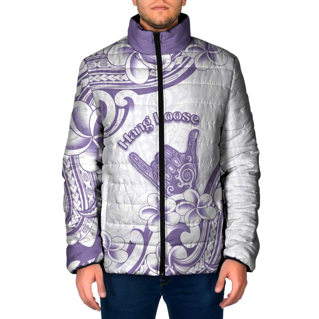 Aloha Hawaii Shaka Padded Jacket Hang Loose Purple Version - Polynesian Pride