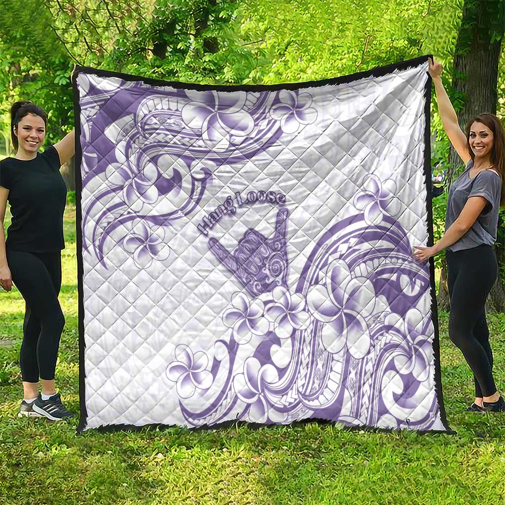 Aloha Hawaii Shaka Quilt Hang Loose Purple Version - Polynesian Pride