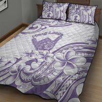 Aloha Hawaii Shaka Quilt Bed Set Hang Loose Purple Version - Polynesian Pride