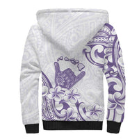 Aloha Hawaii Shaka Sherpa Hoodie Hang Loose Purple Version DT05 - Polynesian Pride