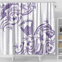Aloha Hawaii Shaka Shower Curtain Hang Loose Purple Version - Polynesian Pride