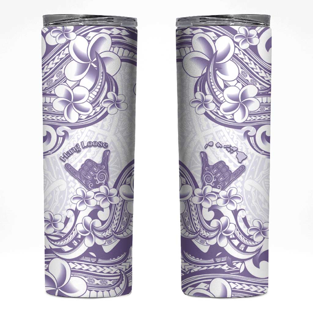 Aloha Hawaii Shaka Skinny Tumbler Hang Loose Purple Version - Polynesian Pride