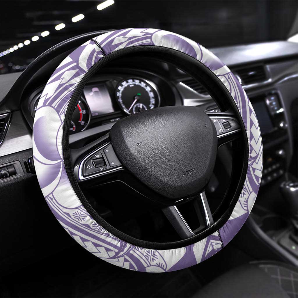 Aloha Hawaii Shaka Steering Wheel Cover Hang Loose Purple Version - Polynesian Pride