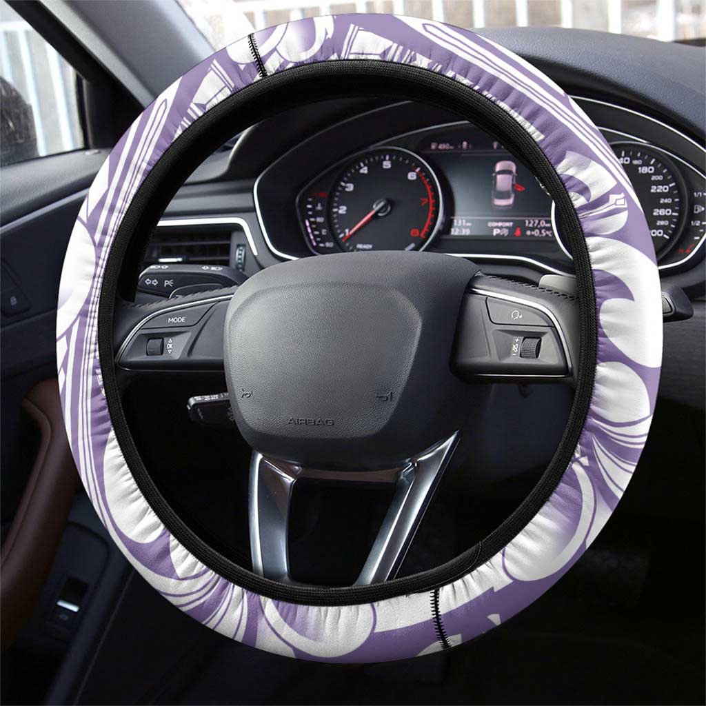 Aloha Hawaii Shaka Steering Wheel Cover Hang Loose Purple Version - Polynesian Pride