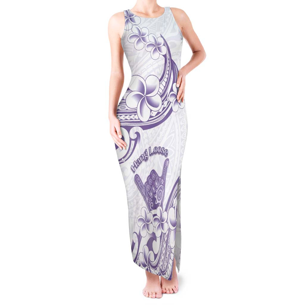 Aloha Hawaii Shaka Tank Maxi Dress Hang Loose Purple Version - Polynesian Pride
