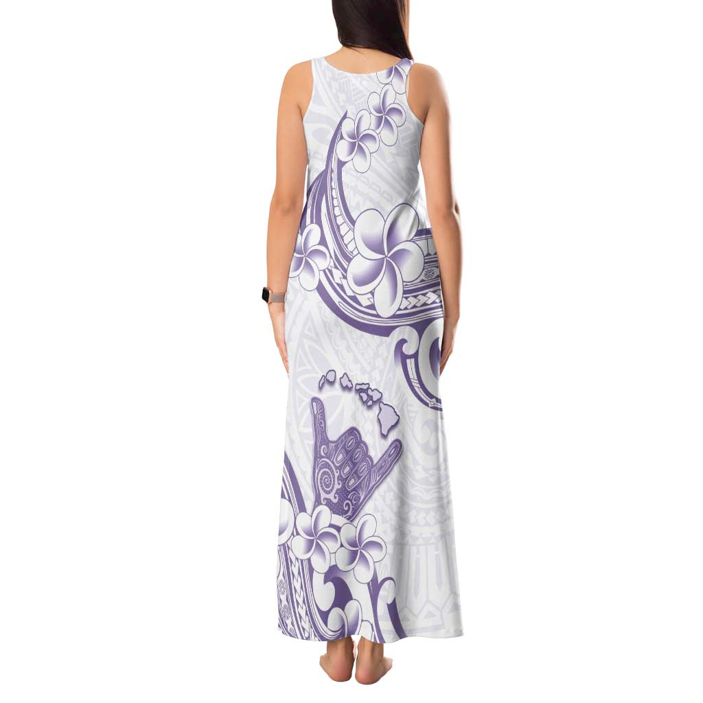 Aloha Hawaii Shaka Tank Maxi Dress Hang Loose Purple Version - Polynesian Pride