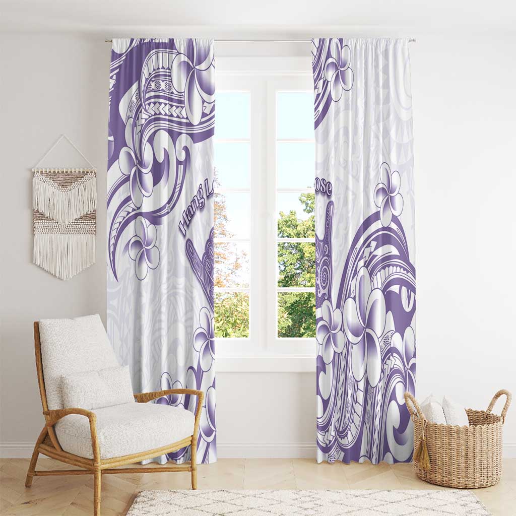 Aloha Hawaii Shaka Window Curtain Hang Loose Purple Version DT05 - Polynesian Pride