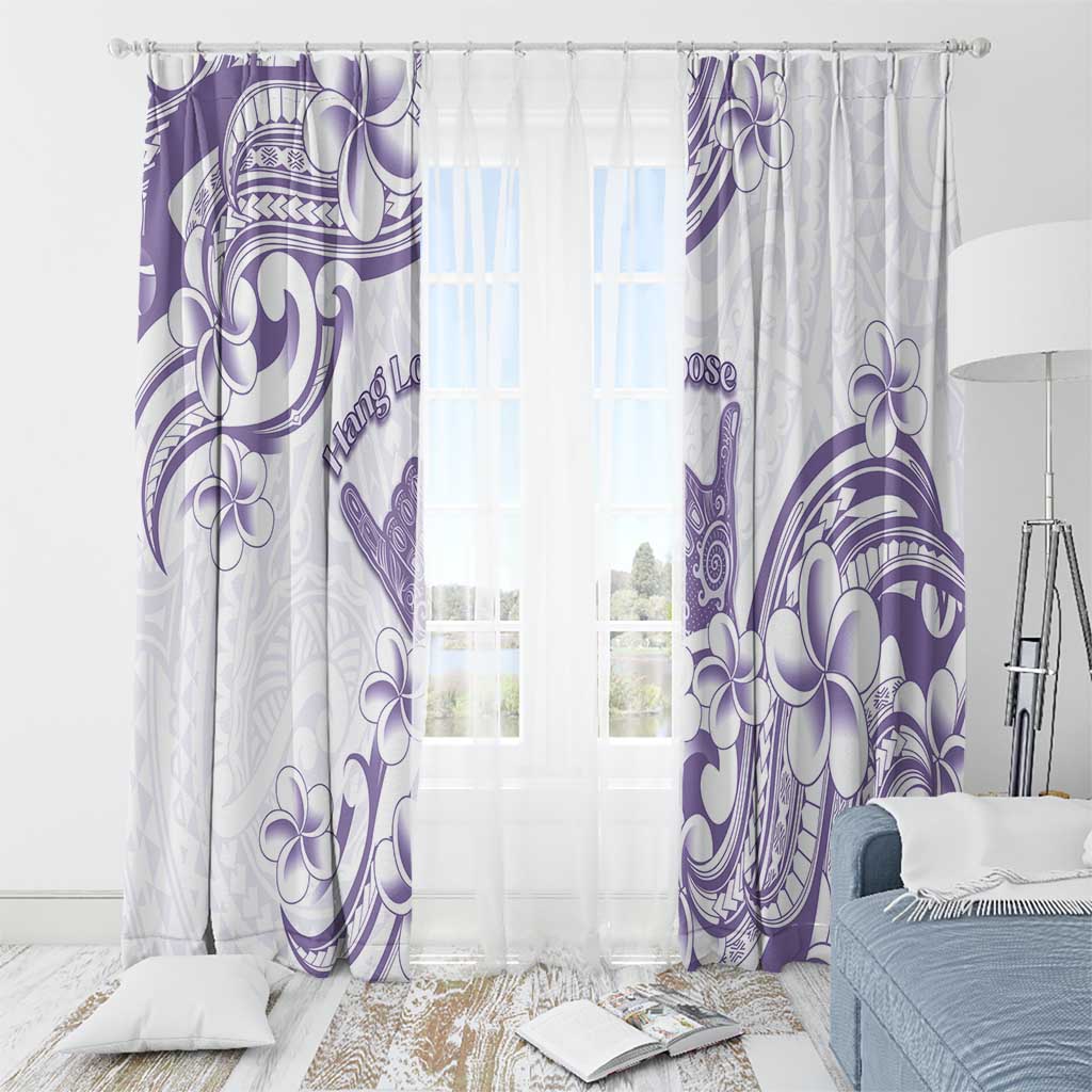 Aloha Hawaii Shaka Window Curtain Hang Loose Purple Version DT05 - Polynesian Pride