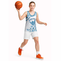 Aloha Hawaii Shaka Basketball Jersey Hang Loose Blue Version - Polynesian Pride