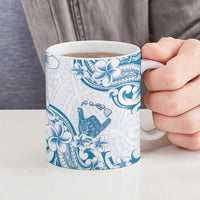 Aloha Hawaii Shaka Ceramic Mug Hang Loose Blue Version - Polynesian Pride