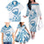 Aloha Hawaii Shaka Family Matching Off The Shoulder Long Sleeve Dress and Hawaiian Shirt Hang Loose Blue Version - Polynesian Pride