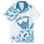 Aloha Hawaii Shaka Family Matching Off The Shoulder Long Sleeve Dress and Hawaiian Shirt Hang Loose Blue Version - Polynesian Pride