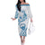 Aloha Hawaii Shaka Family Matching Off The Shoulder Long Sleeve Dress and Hawaiian Shirt Hang Loose Blue Version - Polynesian Pride