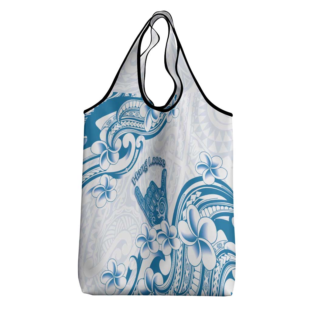 Aloha Hawaii Shaka Grocery Bag Hang Loose Blue Version - Polynesian Pride