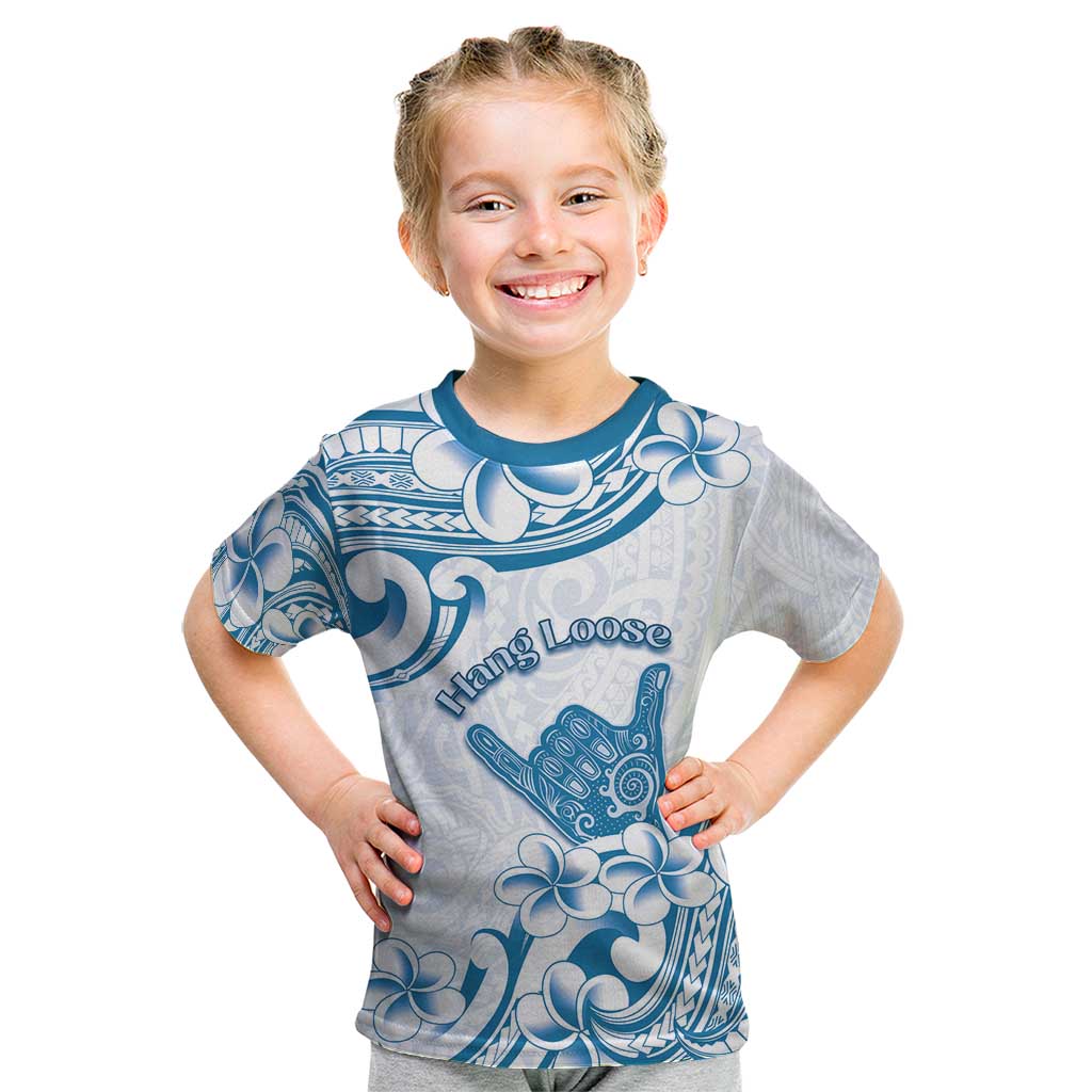 Aloha Hawaii Shaka Kid T Shirt Hang Loose Blue Version - Polynesian Pride
