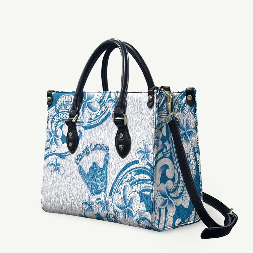 Aloha Hawaii Shaka Leather Bag Hang Loose Blue Version - Polynesian Pride
