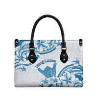 Aloha Hawaii Shaka Leather Bag Hang Loose Blue Version - Polynesian Pride