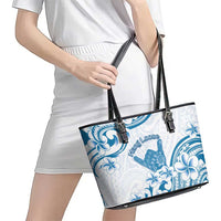 Aloha Hawaii Shaka Leather Tote Bag Hang Loose Blue Version DT05 - Polynesian Pride
