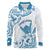 Aloha Hawaii Shaka Long Sleeve Polo Shirt Hang Loose Blue Version - Polynesian Pride