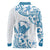 Aloha Hawaii Shaka Long Sleeve Polo Shirt Hang Loose Blue Version - Polynesian Pride