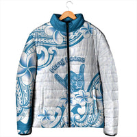 Aloha Hawaii Shaka Padded Jacket Hang Loose Blue Version - Polynesian Pride