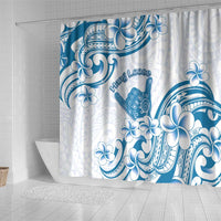 Aloha Hawaii Shaka Shower Curtain Hang Loose Blue Version - Polynesian Pride