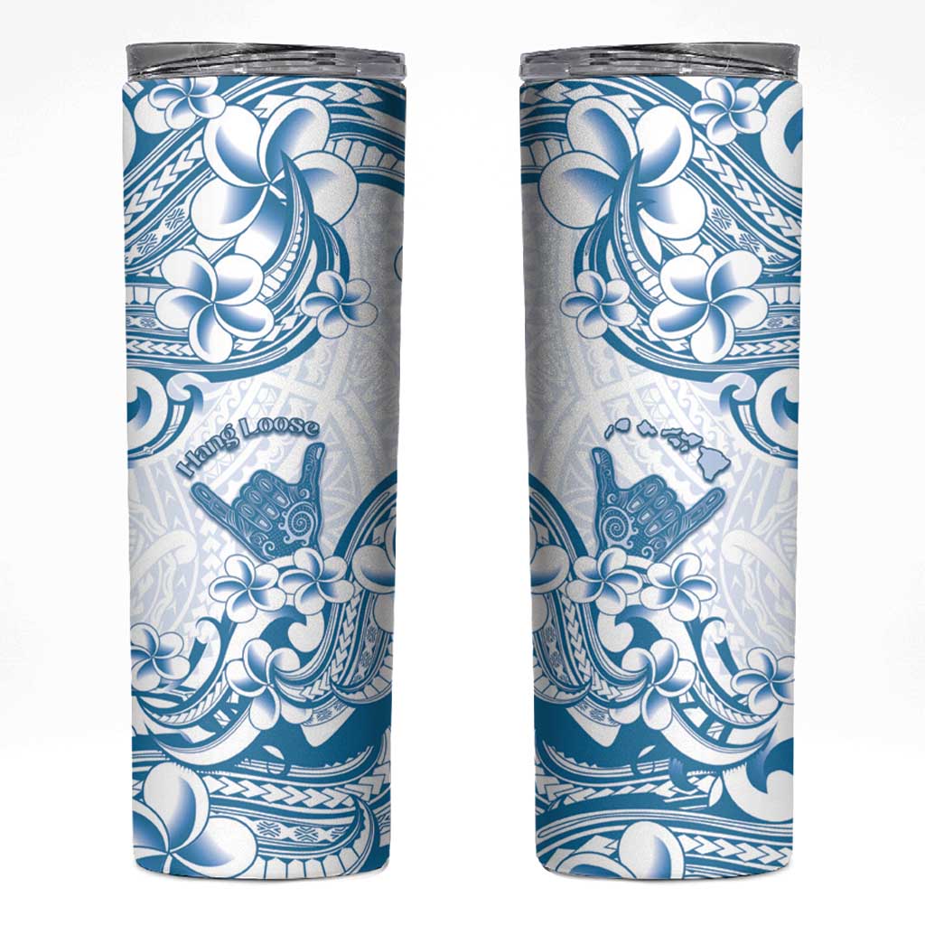 Aloha Hawaii Shaka Skinny Tumbler Hang Loose Blue Version - Polynesian Pride