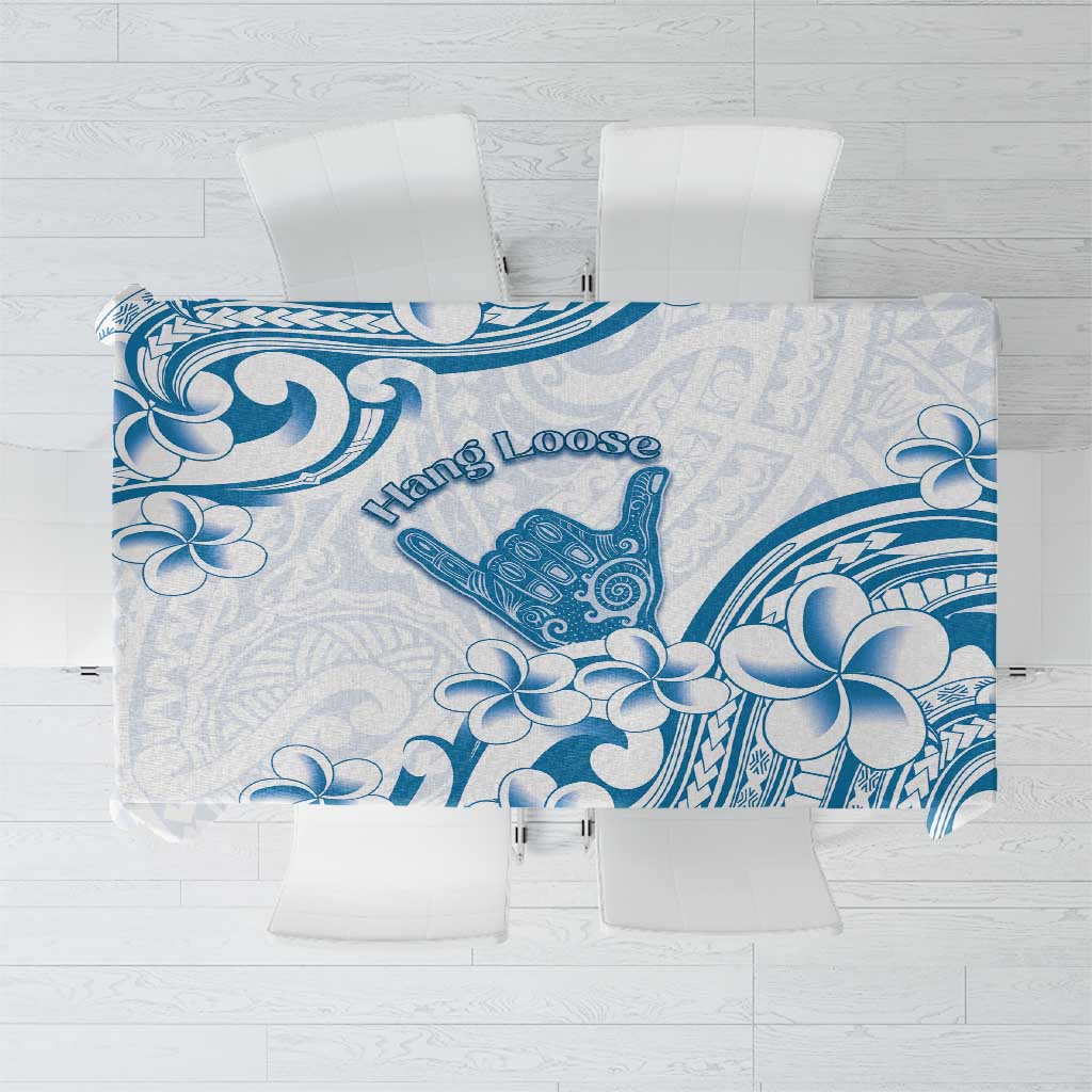 Aloha Hawaii Shaka Tablecloth Hang Loose Blue Version - Polynesian Pride