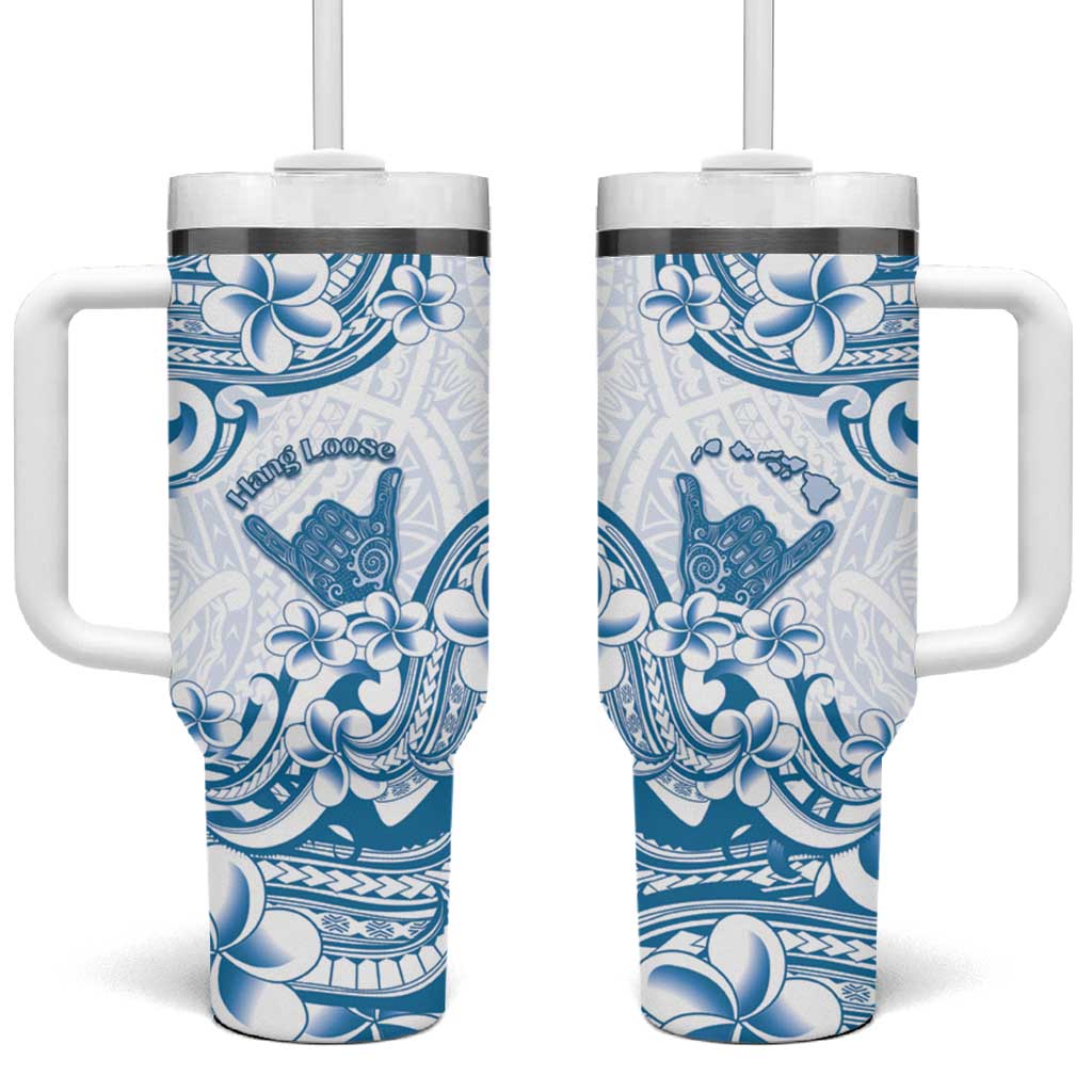 Aloha Hawaii Shaka Tumbler With Handle Hang Loose Blue Version - Polynesian Pride