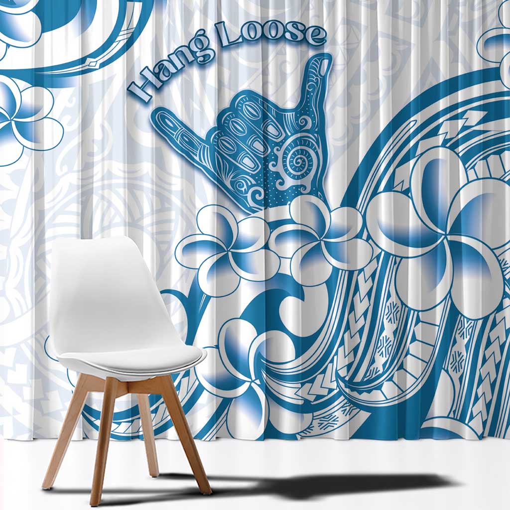 Aloha Hawaii Shaka Window Curtain Hang Loose Blue Version DT05 - Polynesian Pride
