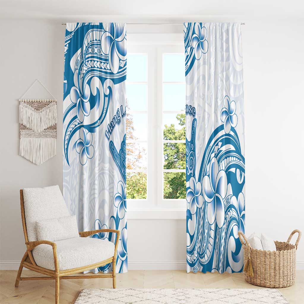 Aloha Hawaii Shaka Window Curtain Hang Loose Blue Version DT05 - Polynesian Pride