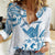 Aloha Hawaii Shaka Women Casual Shirt Hang Loose Blue Version - Polynesian Pride