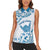 Aloha Hawaii Shaka Women Sleeveless Polo Shirt Hang Loose Blue Version - Polynesian Pride