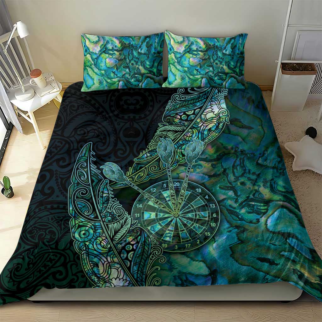 New Zealand Dart Bedding Set Maori Fern With Paua Shell - Polynesian Pride
