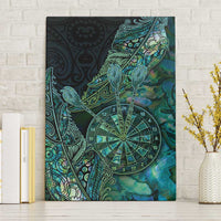 New Zealand Dart Canvas Wall Art Maori Fern With Paua Shell - Polynesian Pride
