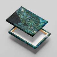 New Zealand Dart Canvas Wall Art Maori Fern With Paua Shell - Polynesian Pride