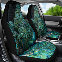 New Zealand Dart Car Seat Cover Maori Fern With Paua Shell - Polynesian Pride