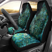 New Zealand Dart Car Seat Cover Maori Fern With Paua Shell - Polynesian Pride