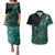 Personalised New Zealand Dart Couples Matching Puletasi and Hawaiian Shirt Maori Fern With Paua Shell - Polynesian Pride
