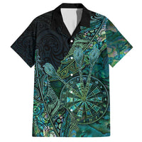 Personalised New Zealand Dart Family Matching Puletasi and Hawaiian Shirt Maori Fern With Paua Shell - Polynesian Pride