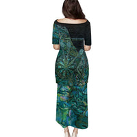 Personalised New Zealand Dart Family Matching Puletasi and Hawaiian Shirt Maori Fern With Paua Shell - Polynesian Pride