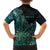 Personalised New Zealand Dart Family Matching Short Sleeve Bodycon Dress and Hawaiian Shirt Maori Fern With Paua Shell - Polynesian Pride