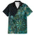Personalised New Zealand Dart Family Matching Short Sleeve Bodycon Dress and Hawaiian Shirt Maori Fern With Paua Shell - Polynesian Pride
