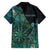 Personalised New Zealand Dart Family Matching Short Sleeve Bodycon Dress and Hawaiian Shirt Maori Fern With Paua Shell - Polynesian Pride