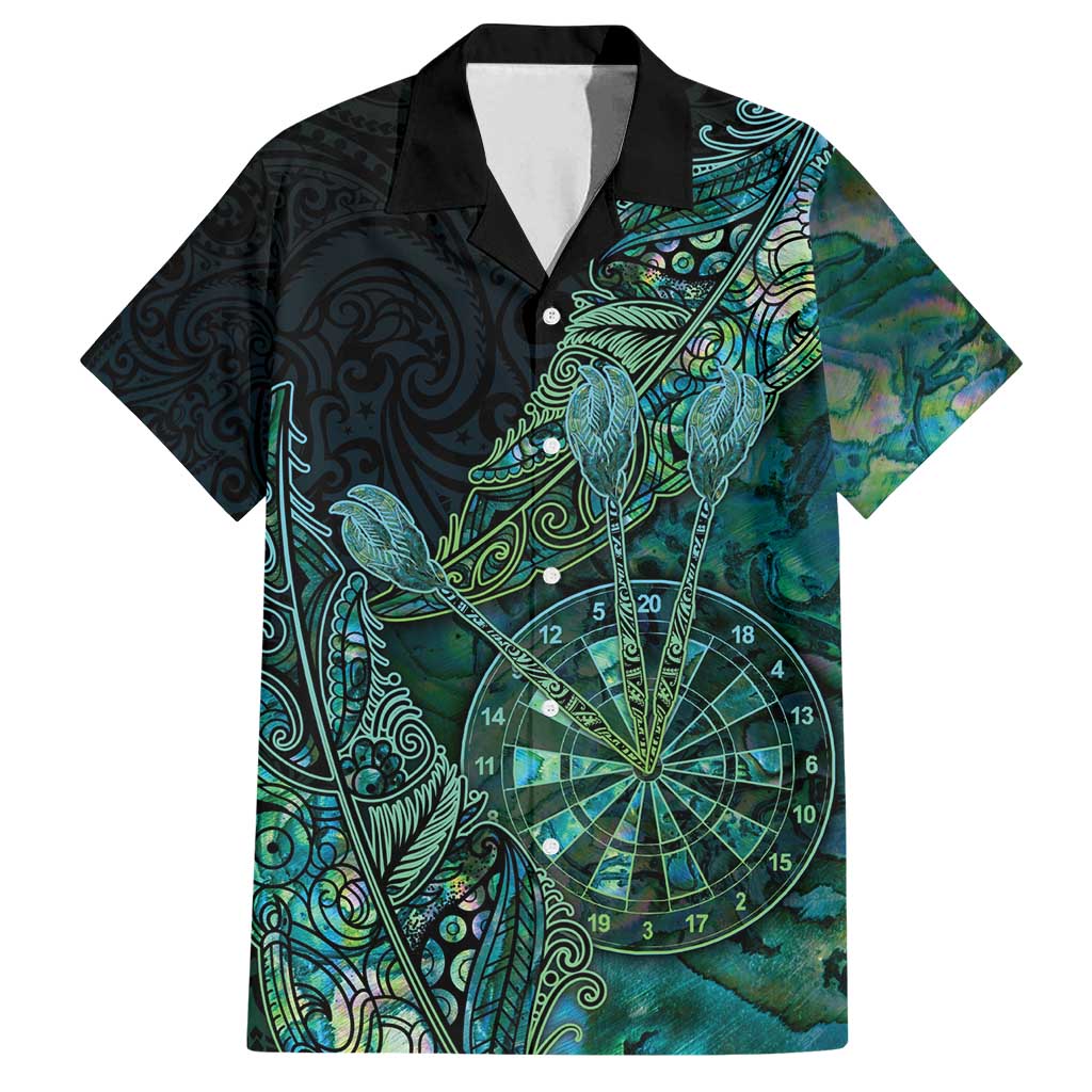 Personalised New Zealand Dart Family Matching Tank Maxi Dress and Hawaiian Shirt Maori Fern With Paua Shell - Polynesian Pride