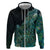 Personalised New Zealand Dart Hoodie Maori Fern With Paua Shell - Polynesian Pride
