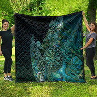 New Zealand Dart Quilt Maori Fern With Paua Shell - Polynesian Pride
