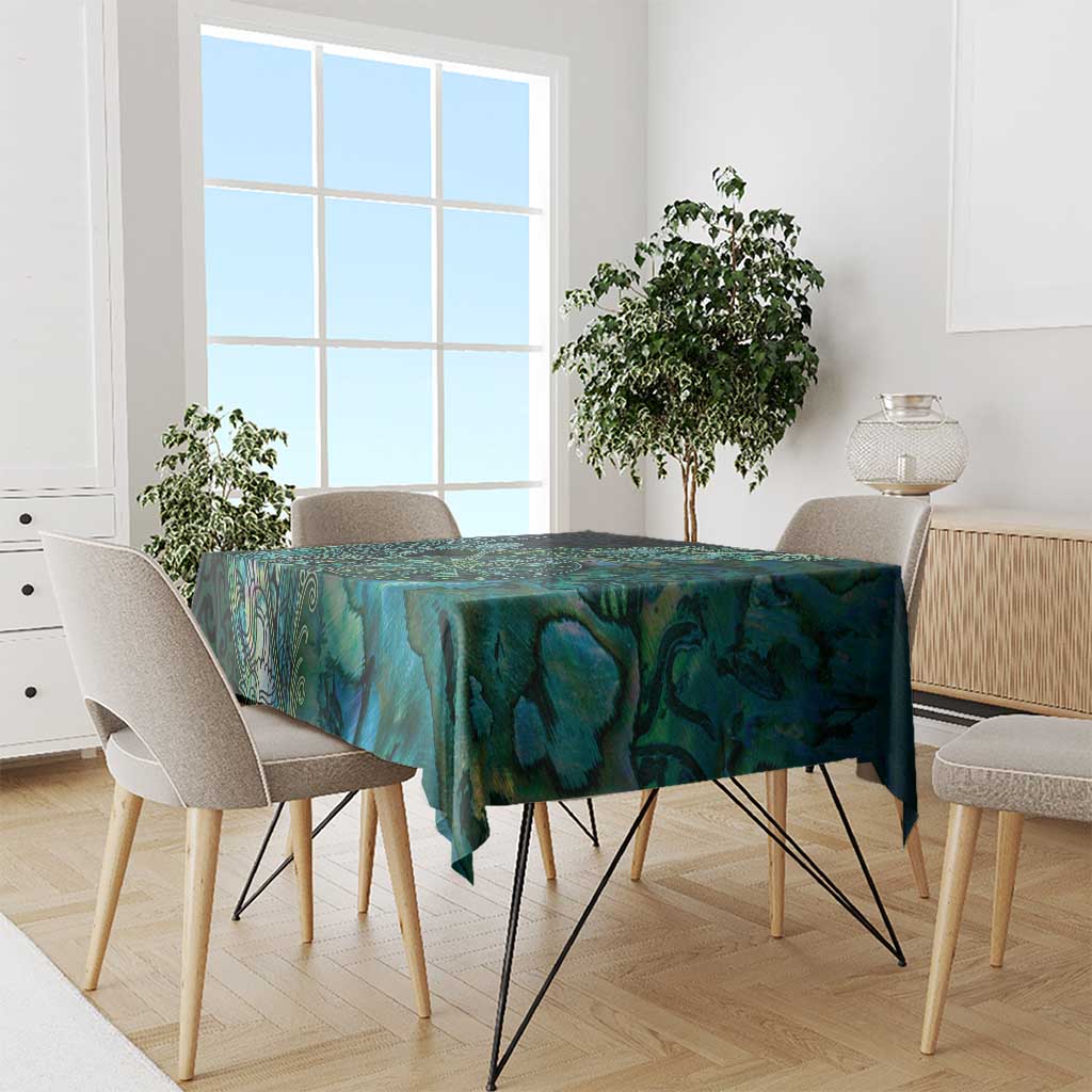 New Zealand Dart Tablecloth Maori Fern With Paua Shell - Polynesian Pride