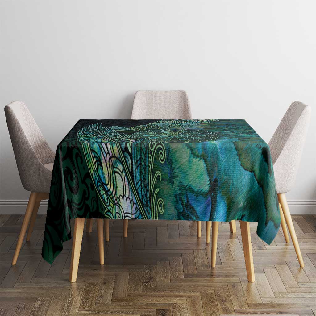 New Zealand Dart Tablecloth Maori Fern With Paua Shell - Polynesian Pride